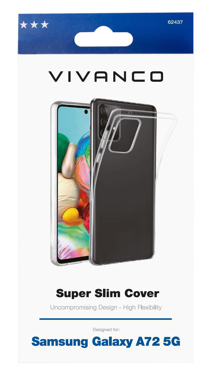 5G, Super Backcover, Samsung, Galaxy A72 Cover, Transparent Slim VIVANCO