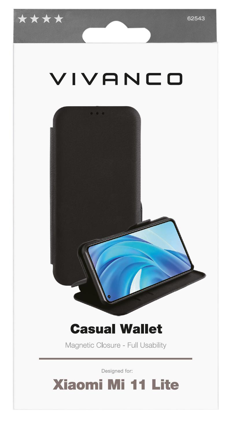 11 lite, Casual Xiaomi, Mi Schwarz VIVANCO Wallet, Bookcover,