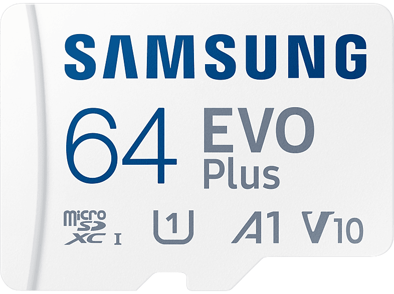 SAMSUNG EVO Plus, Micro-SDXC Speicherkarte, 64 GB, 130 MB/s