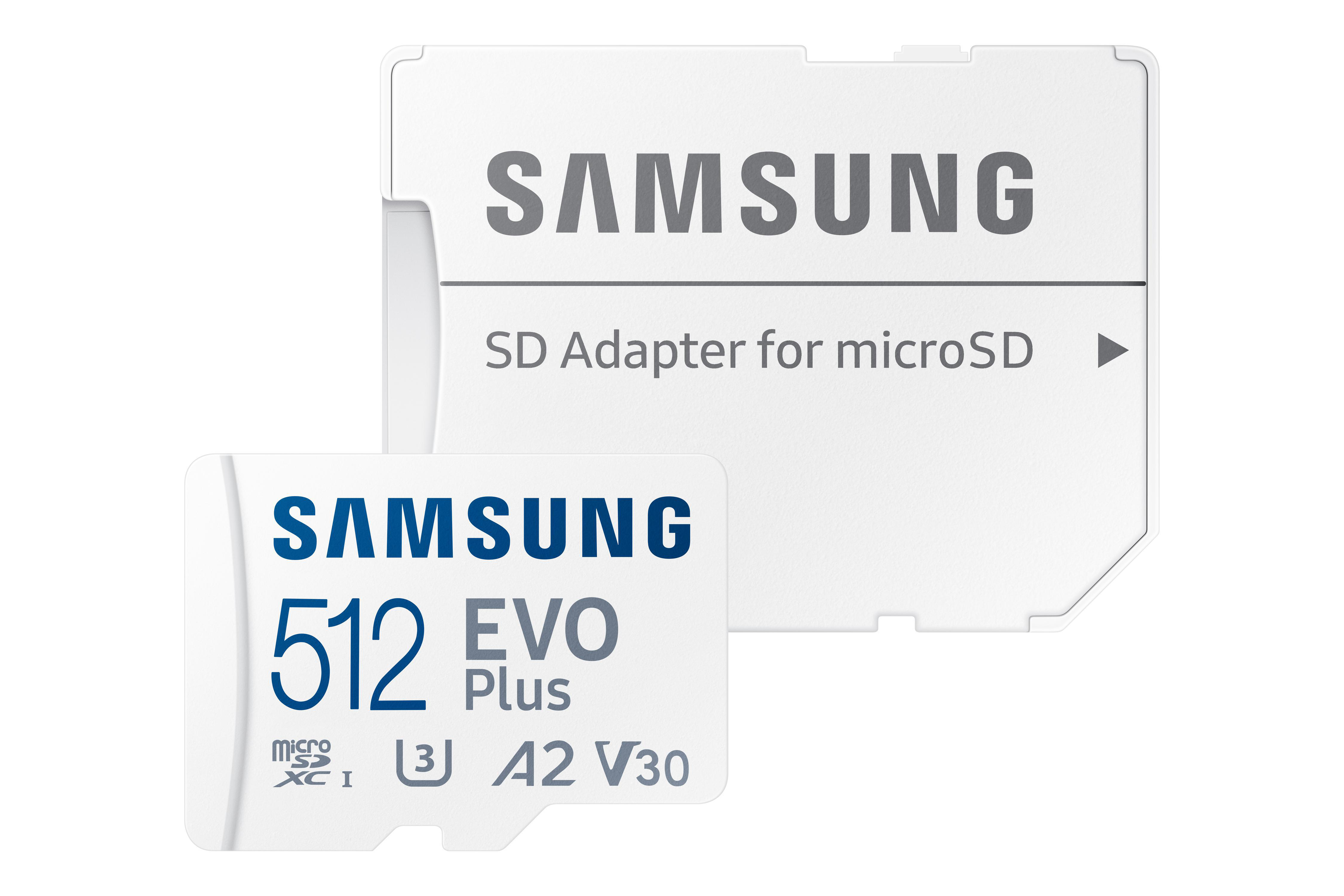 SAMSUNG EVO Plus, Micro-SDXC Speicherkarte, 512 GB, 130 MB/s