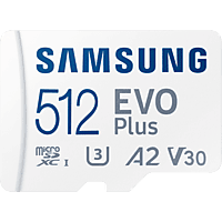 SAMSUNG EVO Plus, Micro-SDXC Speicherkarte, 512 GB, 130 MB/s