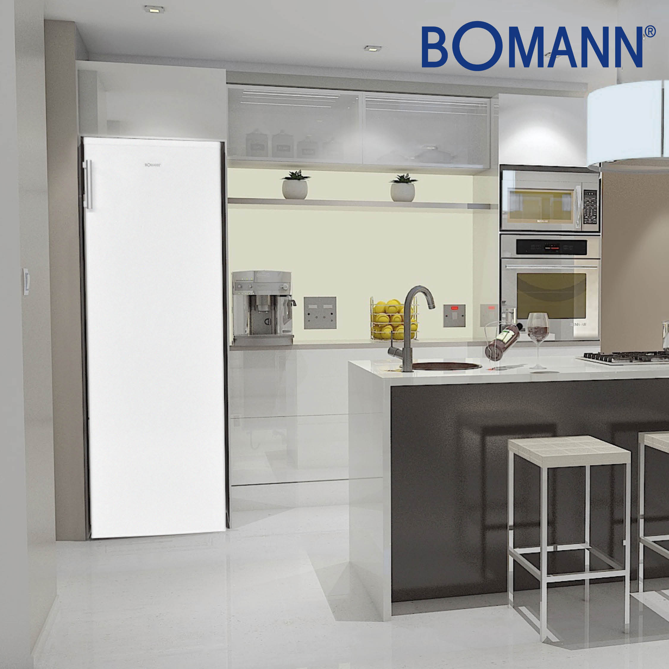 BOMANN VS 3173 Kühlschrank (297 l, E, 1687 mm hoch, Weiß)