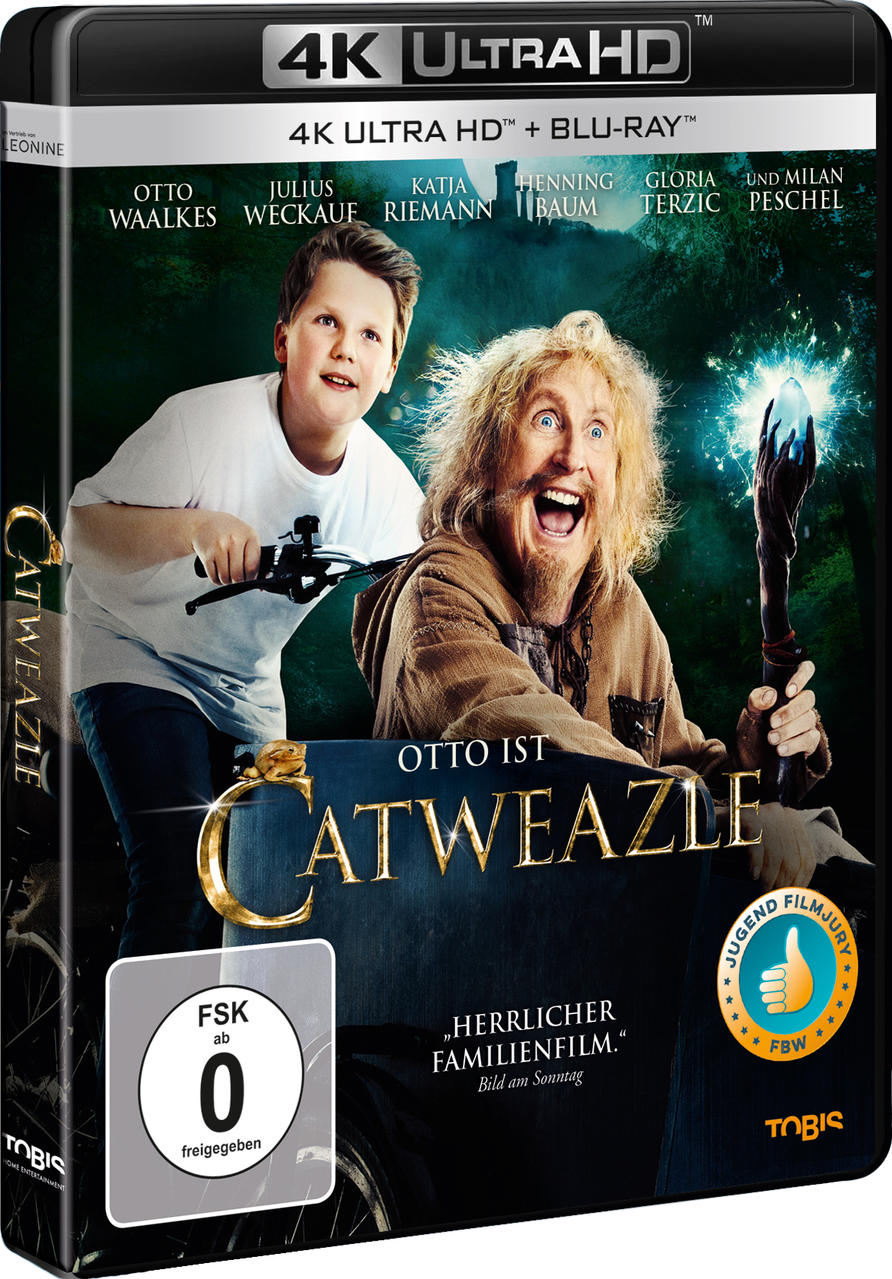 Filmposter, ein Junge und ein Mann, beide lächeln, auf einer schwarzen DVD-Hülle.