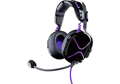 Auriculares gaming - Victrix Pro AF, De diadema, Con cable, Para PS4/ 5, Cancelación ruido, Negro y Morado