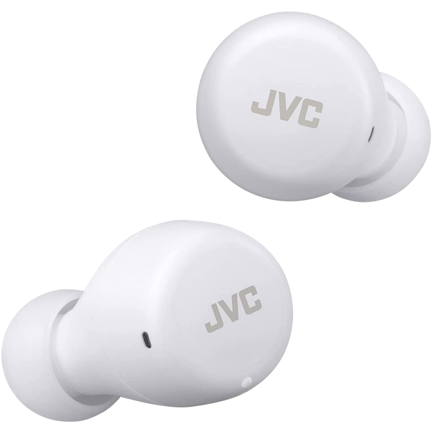 Auriculares inalámbricos - JVC Gumy Mini HA-A5T, True Wireless, 15h autonomía, IPX4, Blanco + Estuche de carga