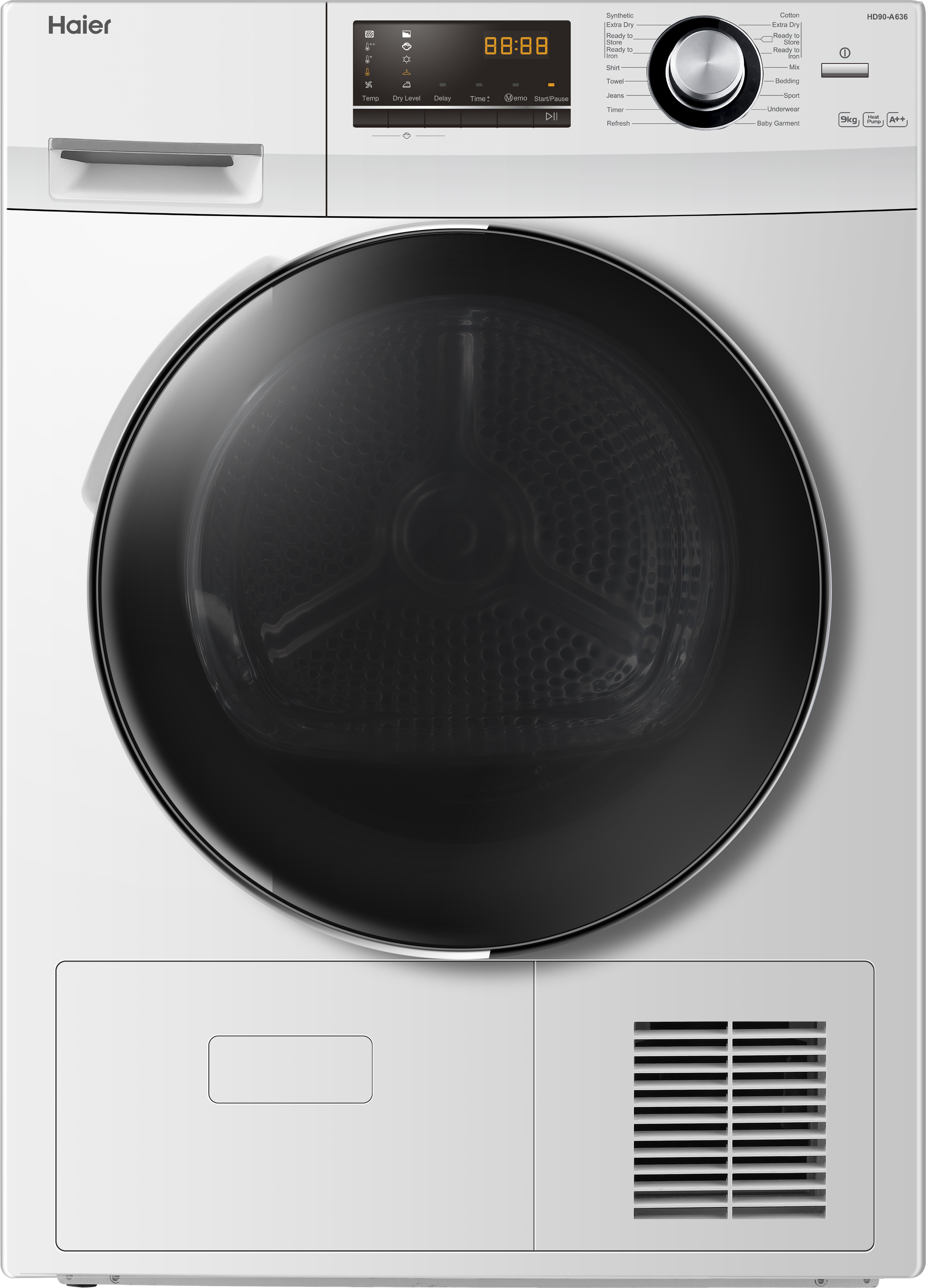 HAIER Warmtepomp droogkast A++ (HD80-A636-DF)