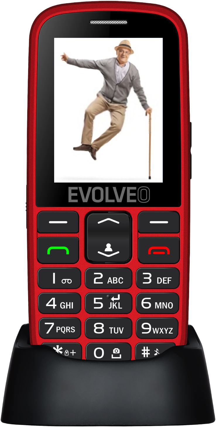 EVOLVEO EASYPHONE EP550 SingleSIM Piros Kártyafüggetlen Mobiltelefon