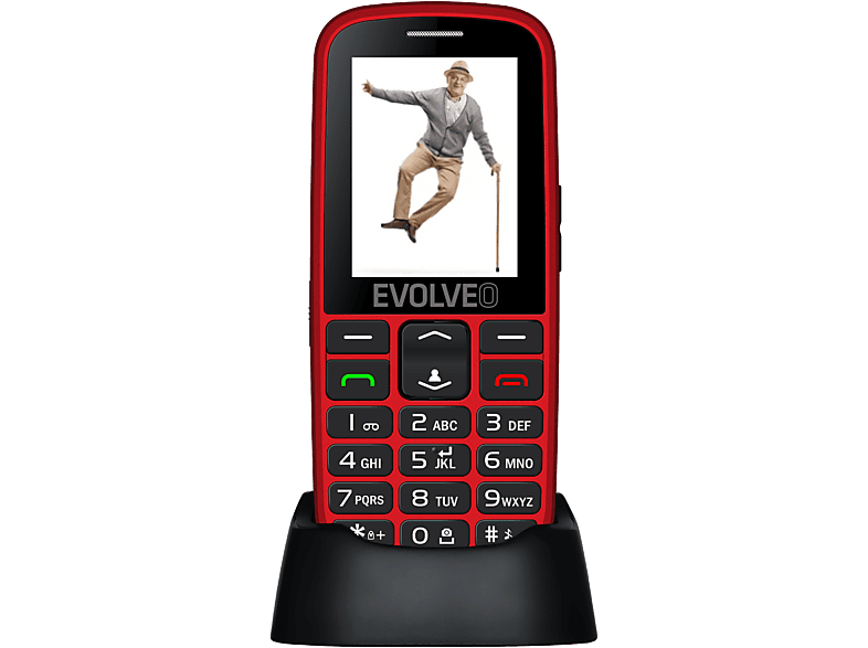 EVOLVEO EASYPHONE EP550 SingleSIM Piros Kártyafüggetlen Mobiltelefon