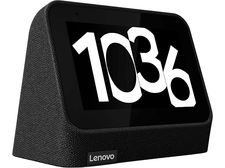 Pantalla inteligente lenovo smart clock negro con 2025 asistente de google