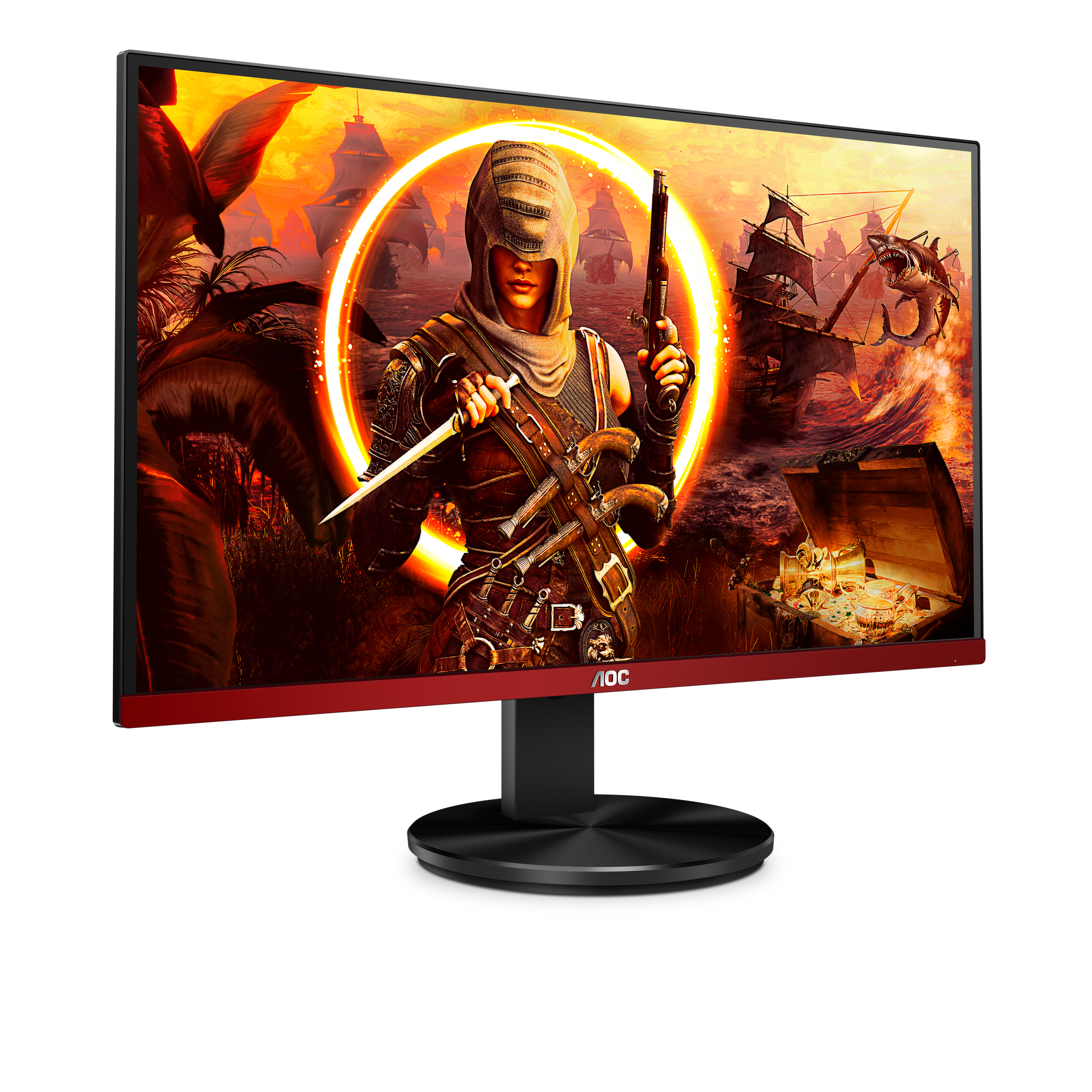 AOC Gaming Monitor G2790PX 27 Zoll Gaming Monitor, Full-HD, 1 ms Reaktionszeit, 400 cd/m², 144 Hz, Schwarz, Rot