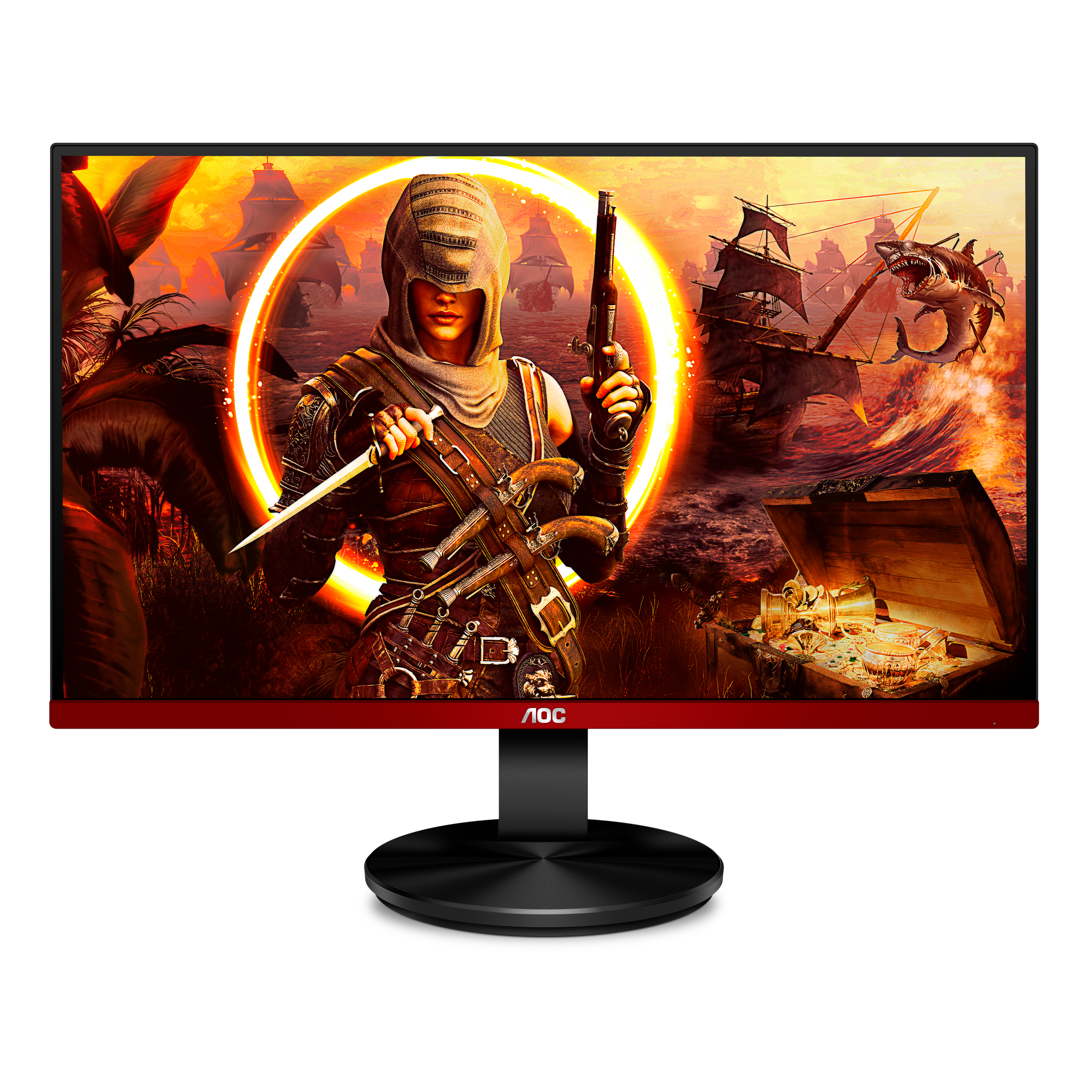 AOC Gaming Monitor G2790PX 27 Zoll Gaming Monitor, Full-HD, 1 ms Reaktionszeit, 400 cd/m², 144 Hz, Schwarz, Rot