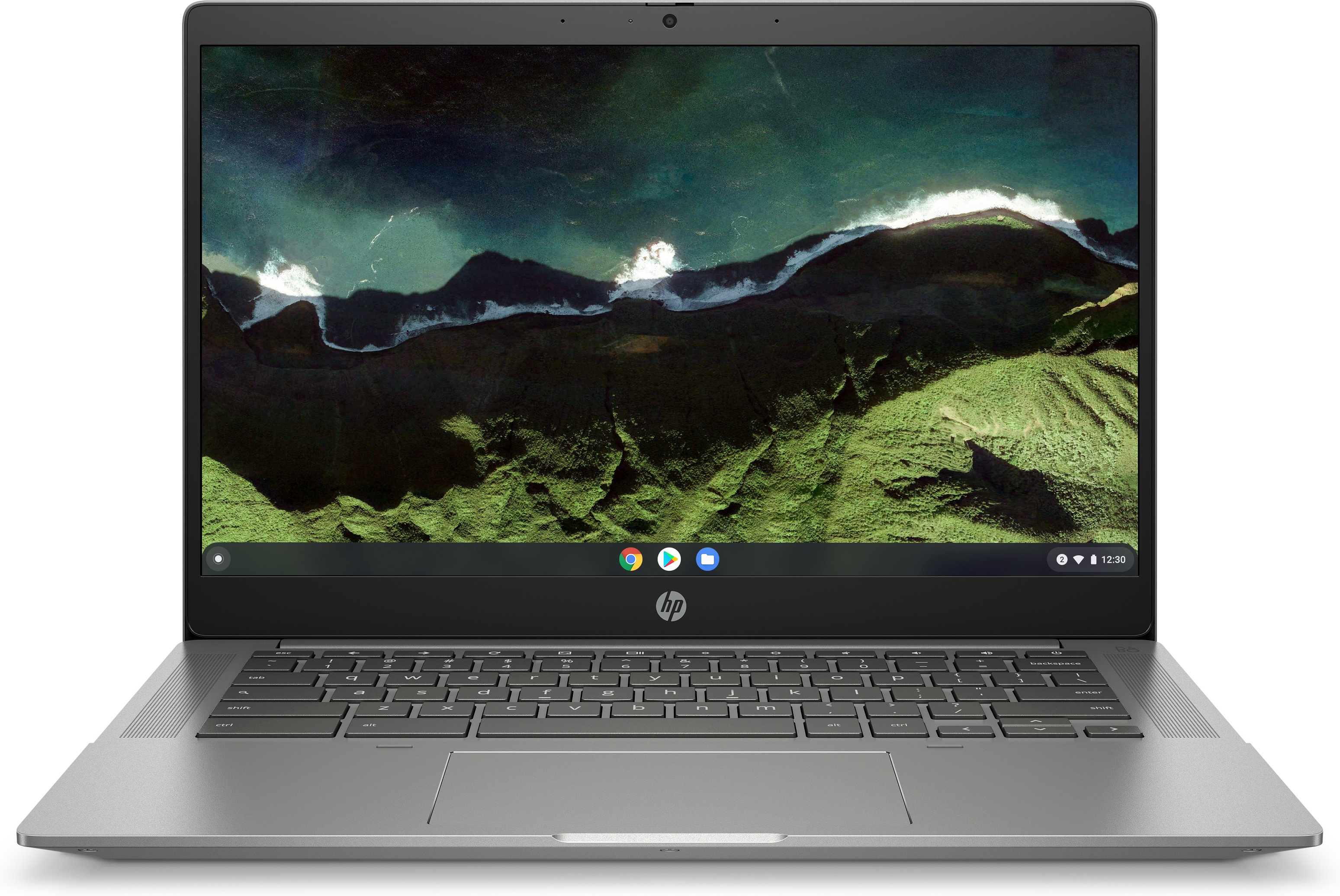 Chromebook Google HP Intel®, RAM, 8 256 Chrome mit Graphics, Chromebook, 14 Silber Zoll Display, GB Prozessor, SSD, OS GB i3-1115G4 UHD 14b-nb0335ng, Intel®