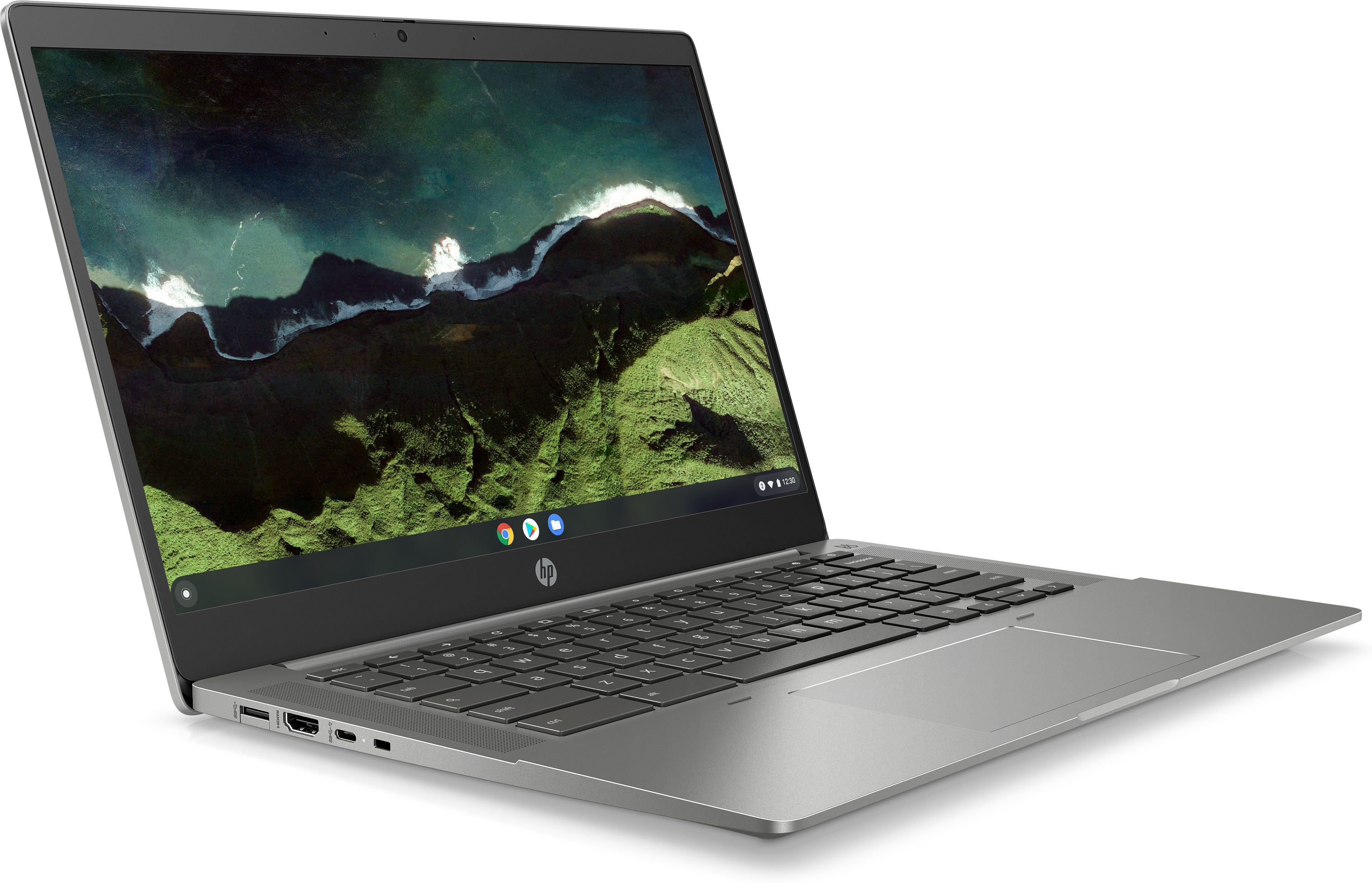 HP Chromebook Chrome Google Zoll GB mit 256 Prozessor, GB i3-1115G4 14 14b-nb0335ng, Intel®, Intel® Graphics, Chromebook, UHD RAM, Silber 8 SSD, Display, OS