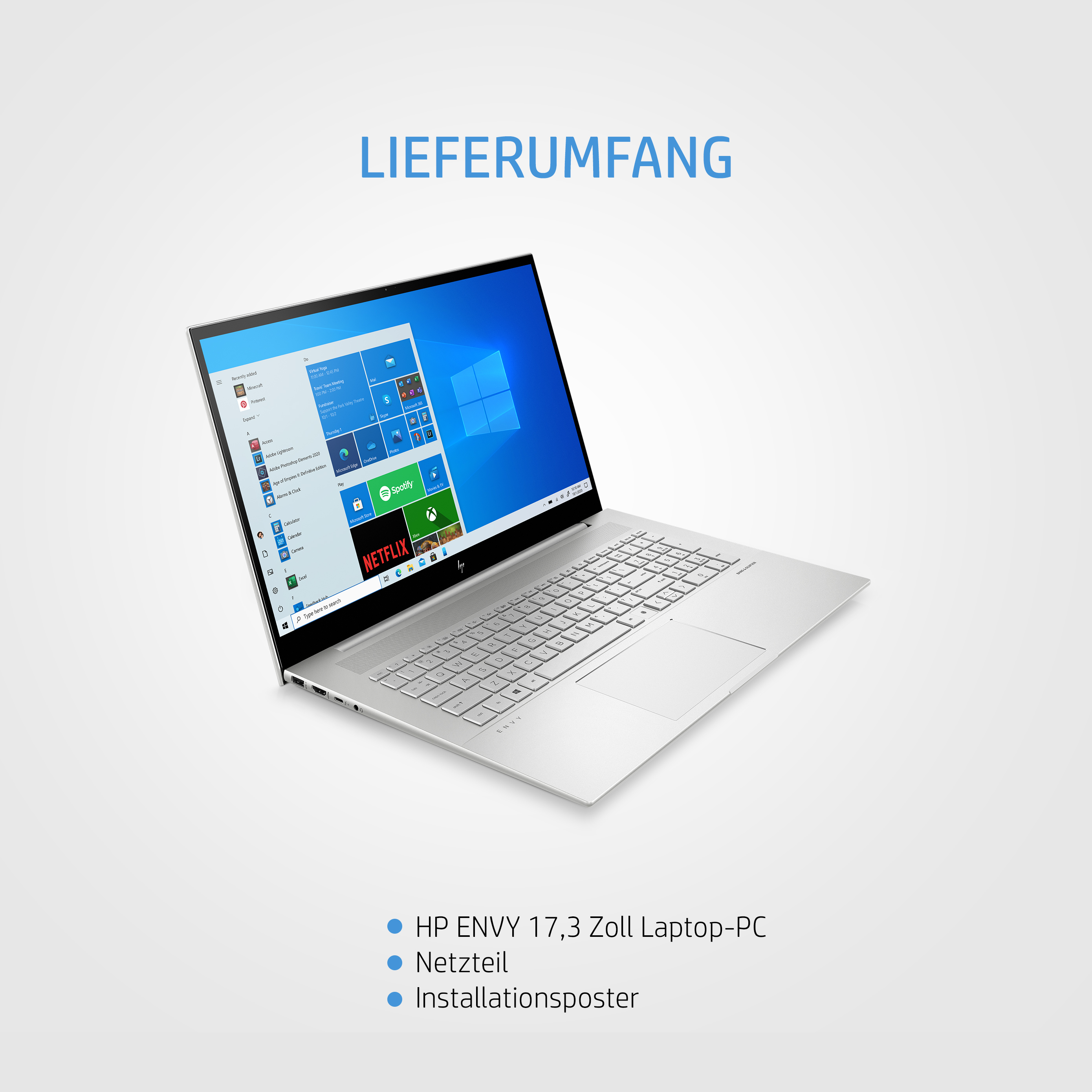 HP ENVY 17-ch0356ng - 17,3 Zoll - Intel® Core™ i5 i5-1135G7 - 16 GB - 1 TB - Intel® Iris® Xᵉ - Windows 11 Home