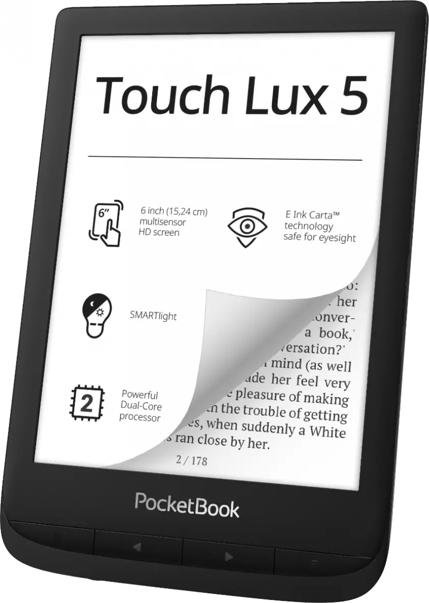 POCKETBOOK E-reader Touch Lux 5 InkBlack (PB628-P-WW)