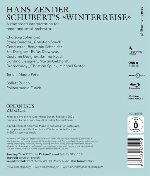 Peter,Mauro/Schneider,Benjamin/Philharmonia Zürich - Winterreise  - (Blu-ray)