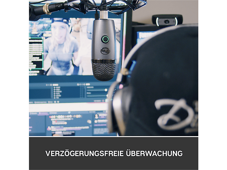 Blue Microphones G Yeti Nano Premium USB-Mikrofon mit zwei Richtcharakteristiken und Blue VO!CE, Grau; USB-Gaming-Mikrofon — Foto 5 von 5