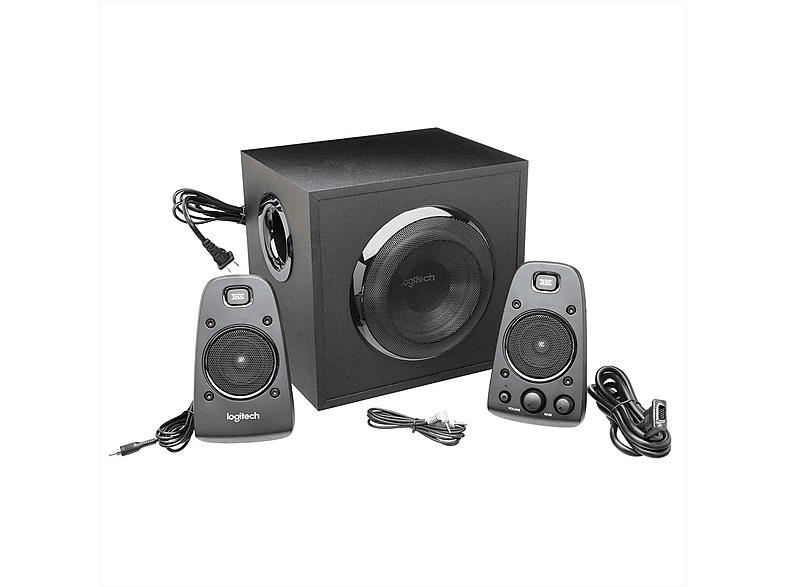 LOGITECH Z623 2.1 Lautsprecher 400W, THX Sound, Schwarz; PC-Lautsprecher — Foto 4 von 5