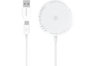 PROMATE AuraMag - Tappetino di ricarica Qi wireless (Bianco)