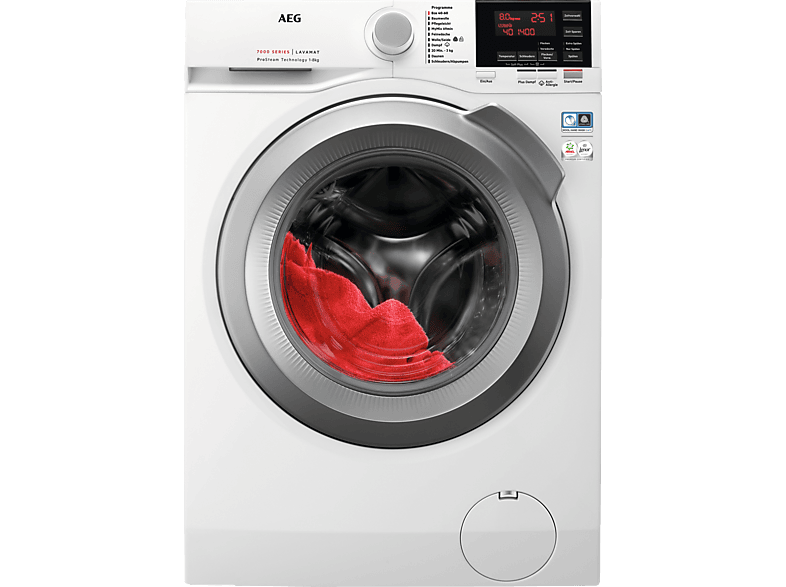 Waschmaschine AEG L7FBG60685 Serie 7000 mit ProSteam Dampfprogramm Waschmaschine (8 kg, 1600 U