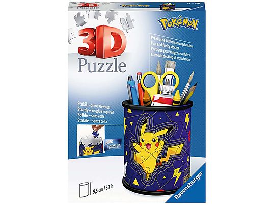 RAVENSBURGER Organiseur de bureau Pokémon Pikachu - Puzzle 3D (Multicolore)