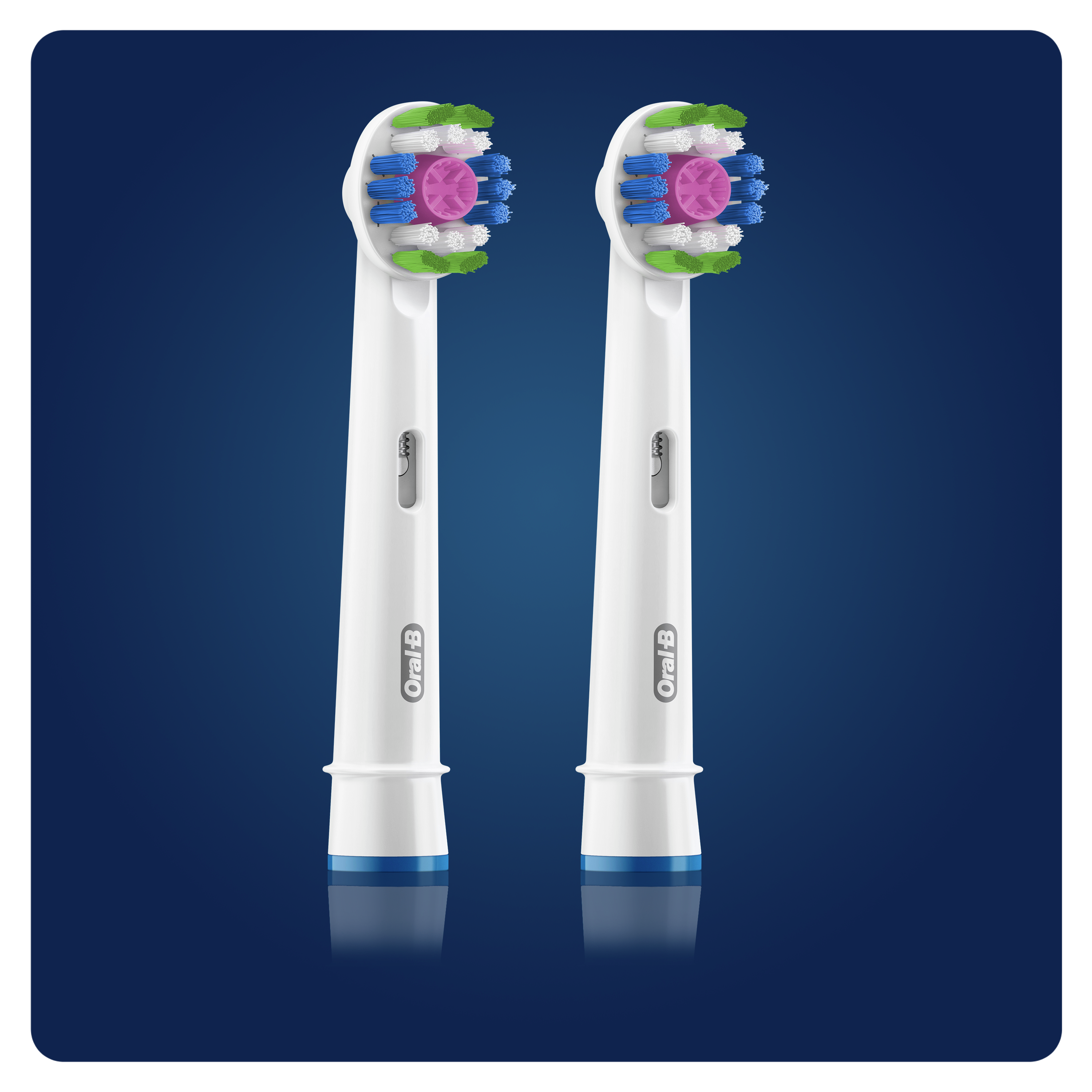 ORAL-B EB18-2 3D White pótfej, 2db, Rainbow 