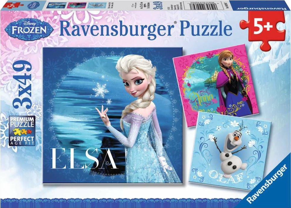 Puzzel Frozen - 3x49 stks
