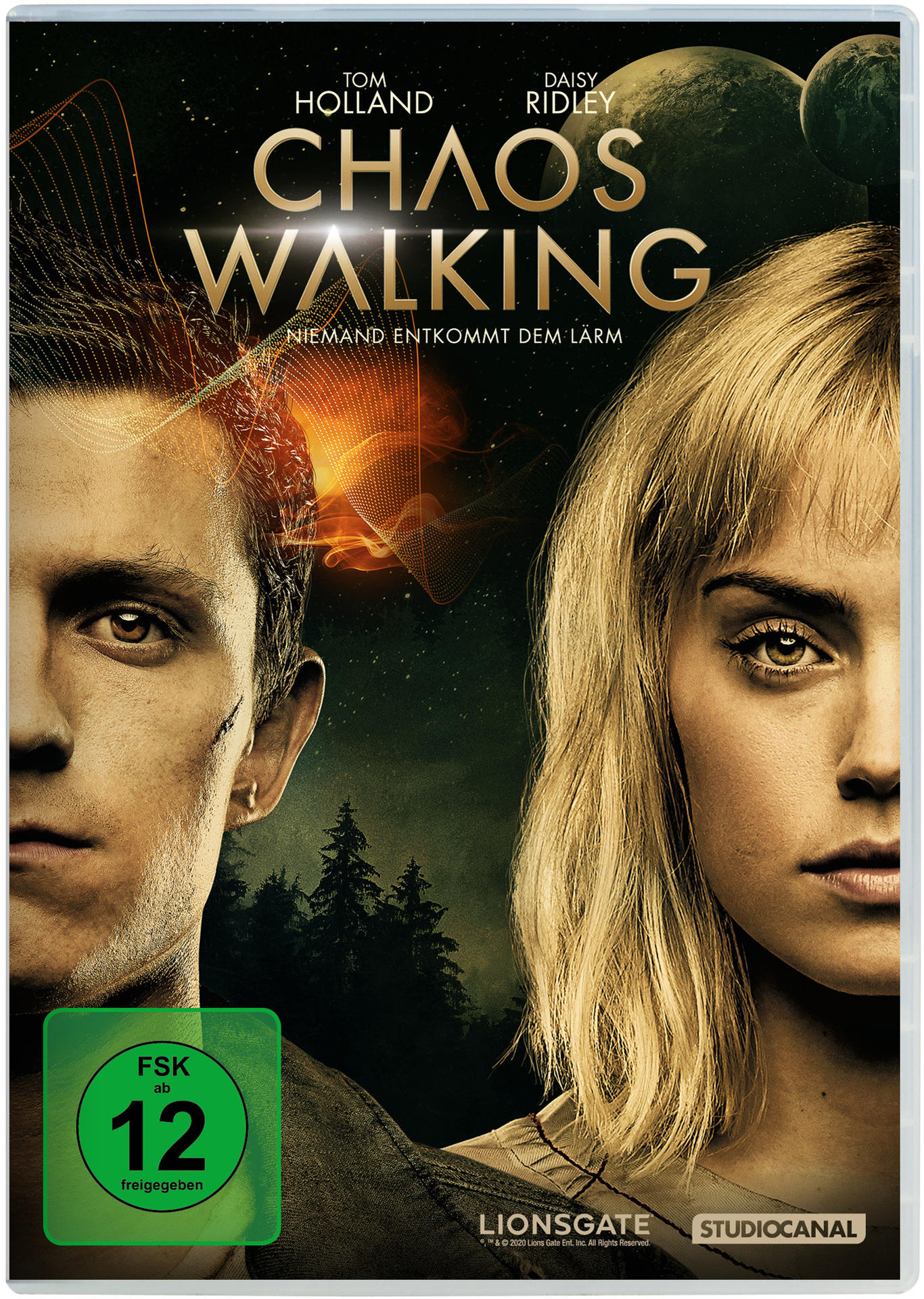 DVD-Cover von "Chaos Walking" mit Tom Holland und Daisy Ridley.