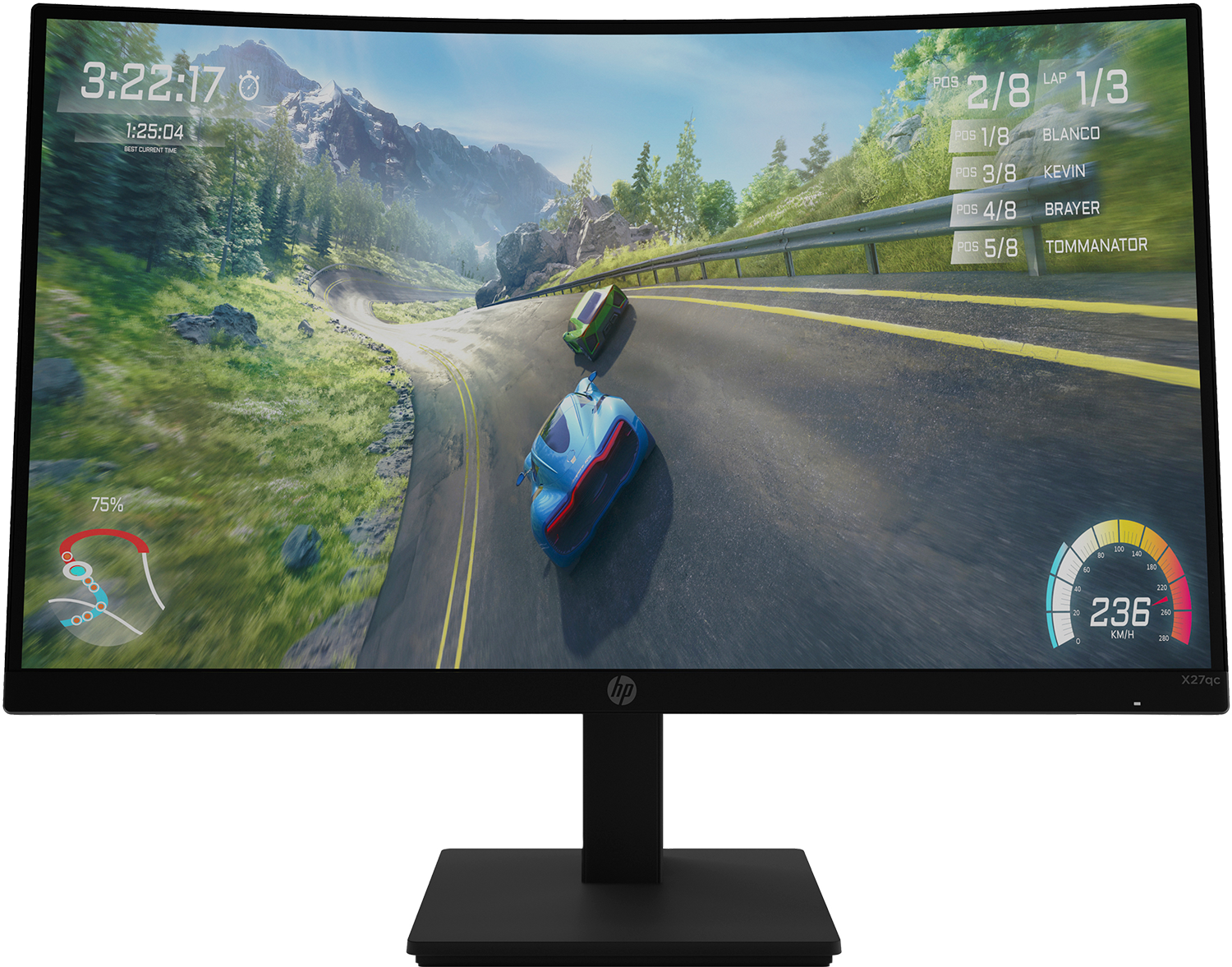 HP Écran gaming X27c 27" Full-HD Curved 165 Hz (32G13AA)
