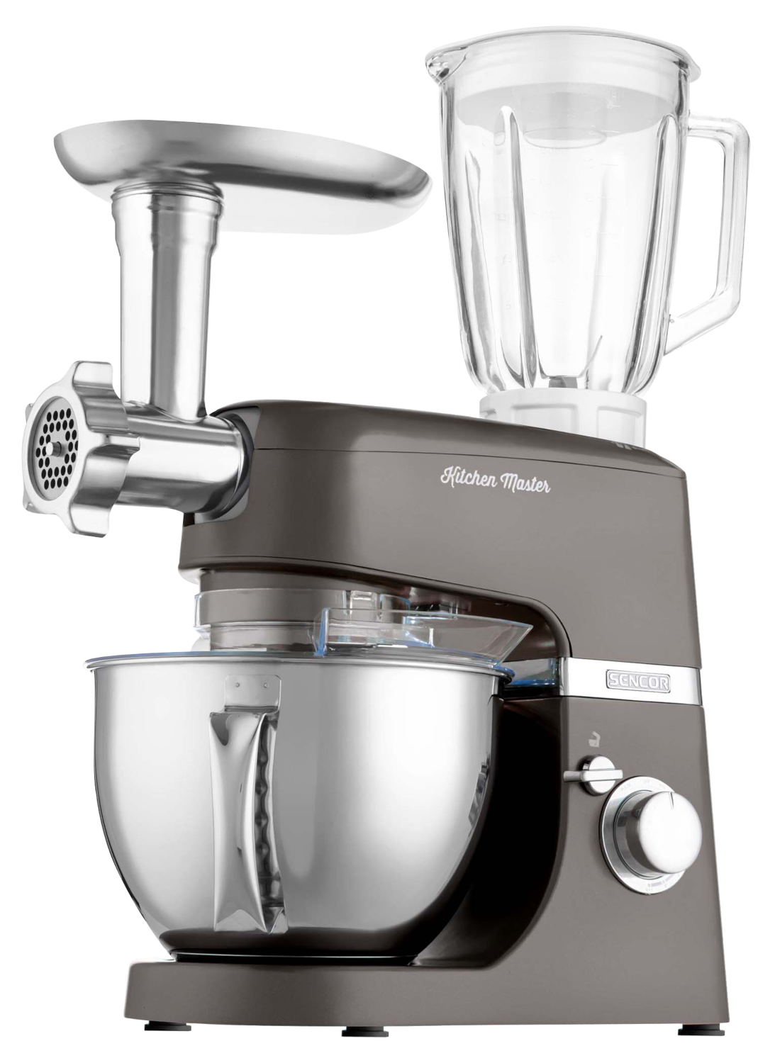 Kitchen Master konyhai robotgép darálóval, keverőtállal és turmixgéppel.