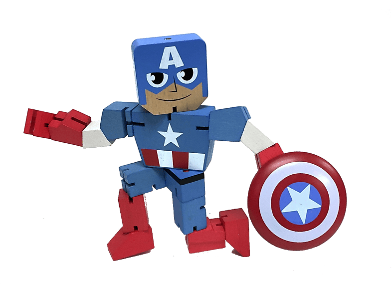 Bem's Hw Houten Beeldje Wood Warriors - Captain America