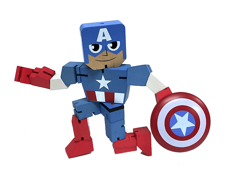 Bem's Hw Wood Warriors Wooden Figure Captain America