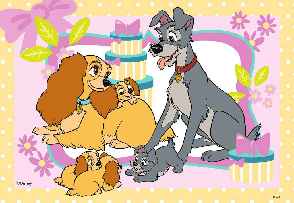 Puzzel Disney Lady & The Tramp - 2x24 stks