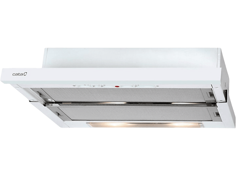 Campana telescópica - Cata 02034501 TF-5260 WH/G, 3 Velocidades, 325 m³/h, 2 Motores, 60 cm, Blanco