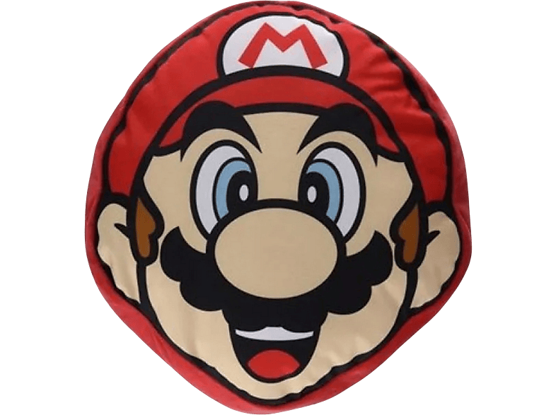 Peluche - Sherwood Super Mario - Mario Face, 28 cm, Rojo