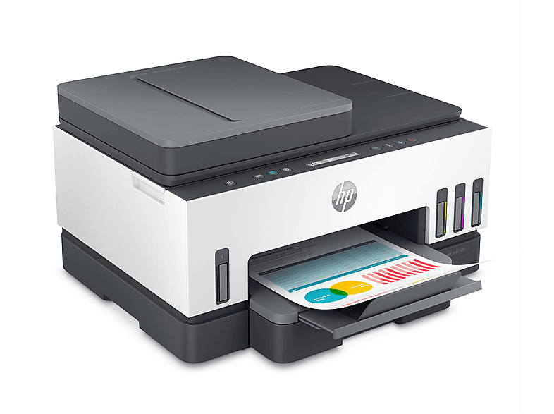 HP Smart Tank 7305 Multifunktionsdrucker, Bluetooth, WLAN, Duplexeinheit (für beidseitigen Druck), A4, A5, A6, Schwarz/Weiß — Foto 2 von 5