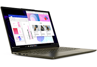 LENOVO Yoga Slim 7i, Premium Notebook mit 14 Zoll Display, Intel® Core™ i5 Prozessor, 16 GB RAM, 1 TB SSD, Intel Iris Xe Grafik, Dark Moss