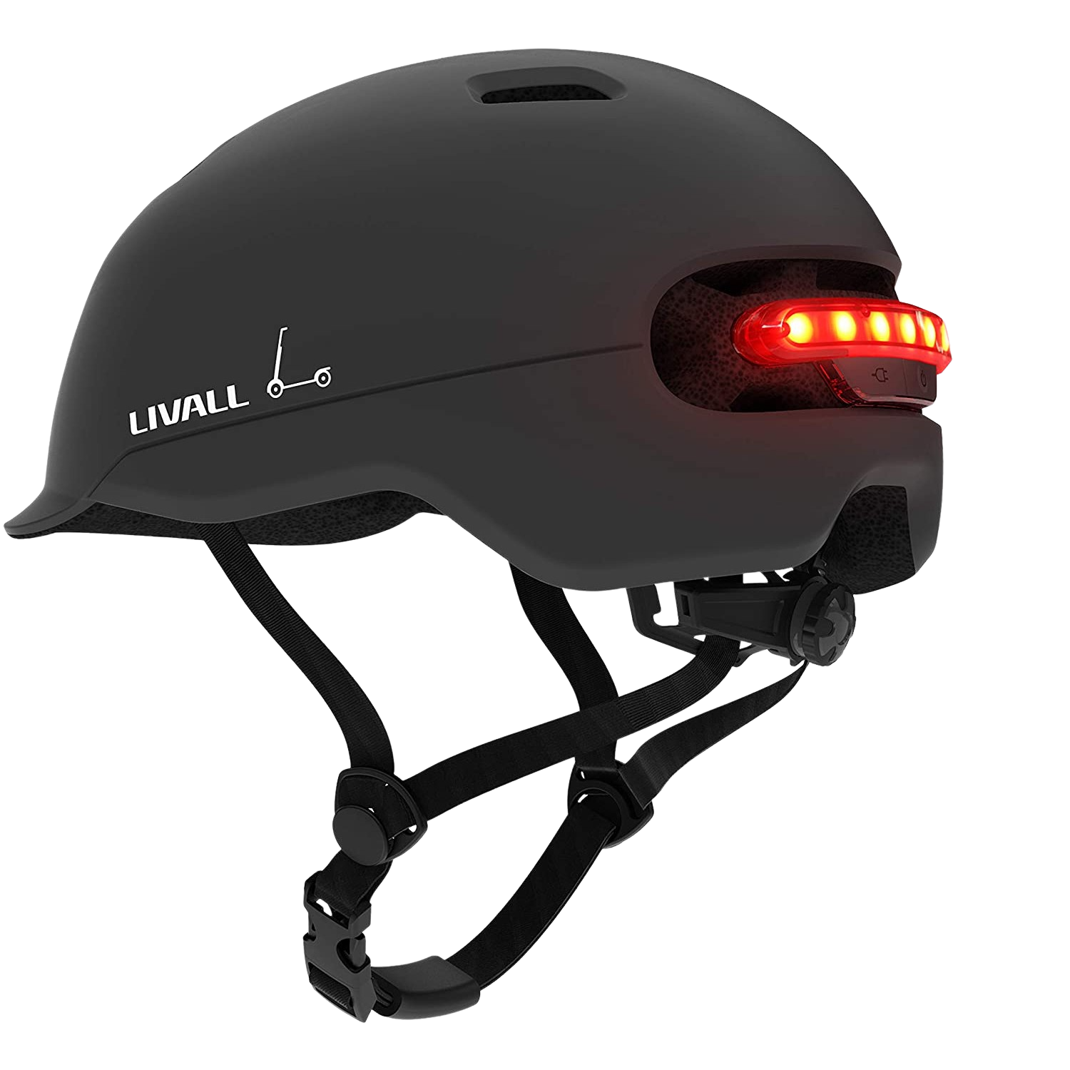 Casco Livall C20 luz trasera talla 56 61 cm negro de ciclismo