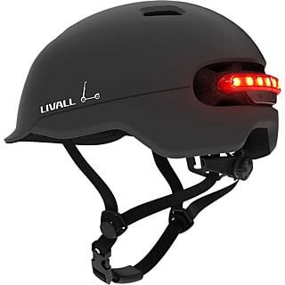 Casco - Livall C20, Para patinete y Bici, Casco Conectado, SOS, Luz de Freno, Luz Trasera, Talla M, 54-58 cm, Negro