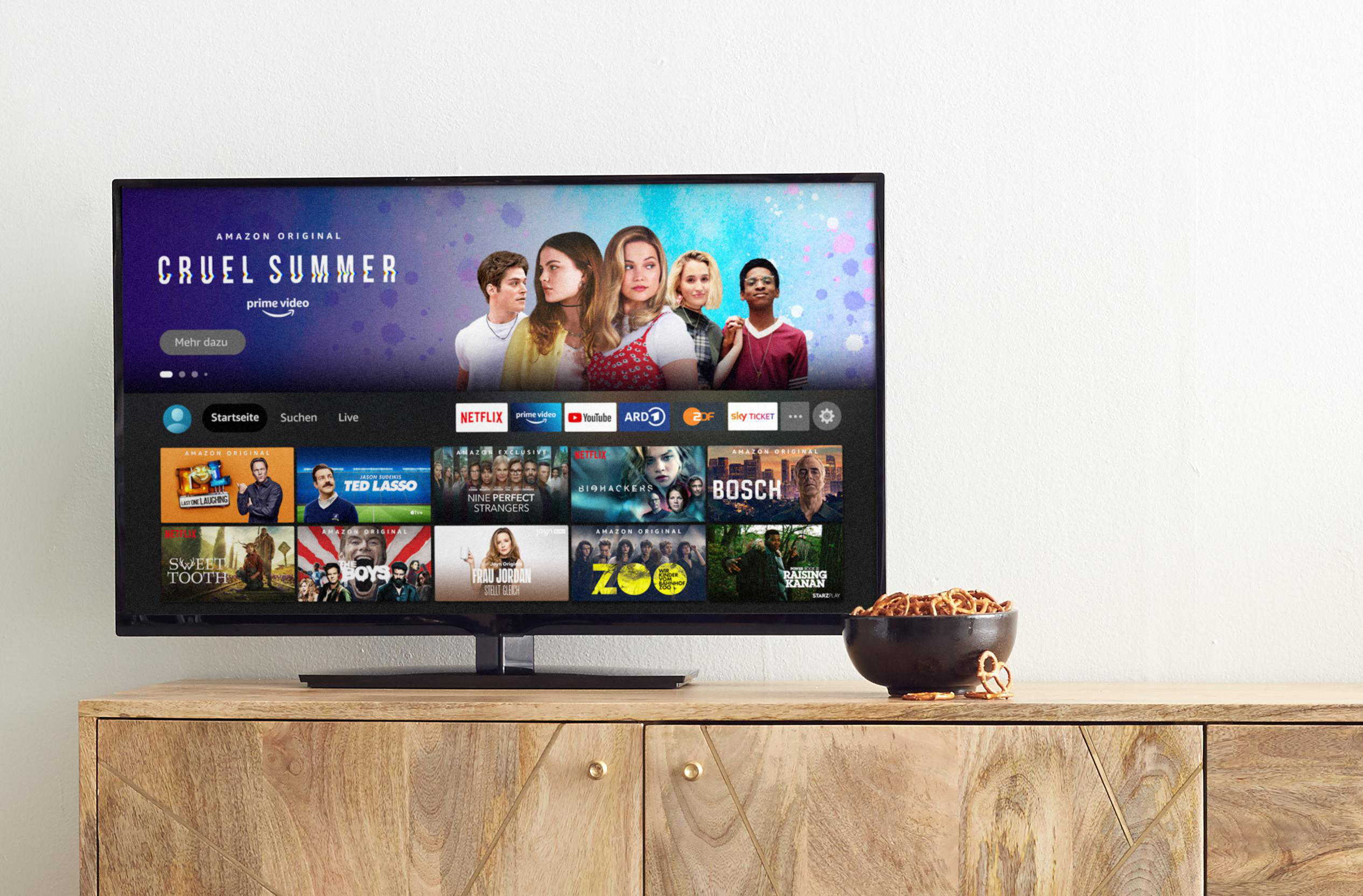AMAZON Fire Stick 4K mit Alexa-Sprachfernbedienung Streaming Stick 8 GB, Schwarz