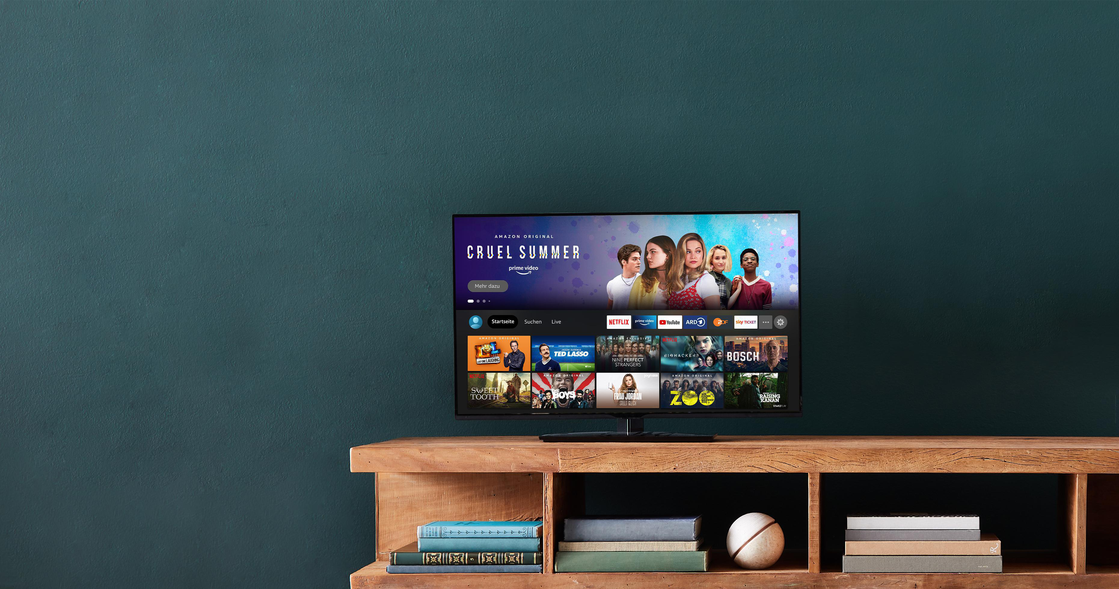 AMAZON Fire Stick 4K mit Alexa-Sprachfernbedienung Streaming Stick 8 GB, Schwarz