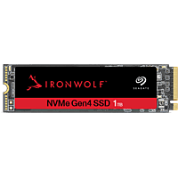 SEAGATE 1TB SSD Festplatte IronWolf 525 NAS, Intern, NVMe Gen4, R5000/W4400 MB/s, Schwarz/Rot