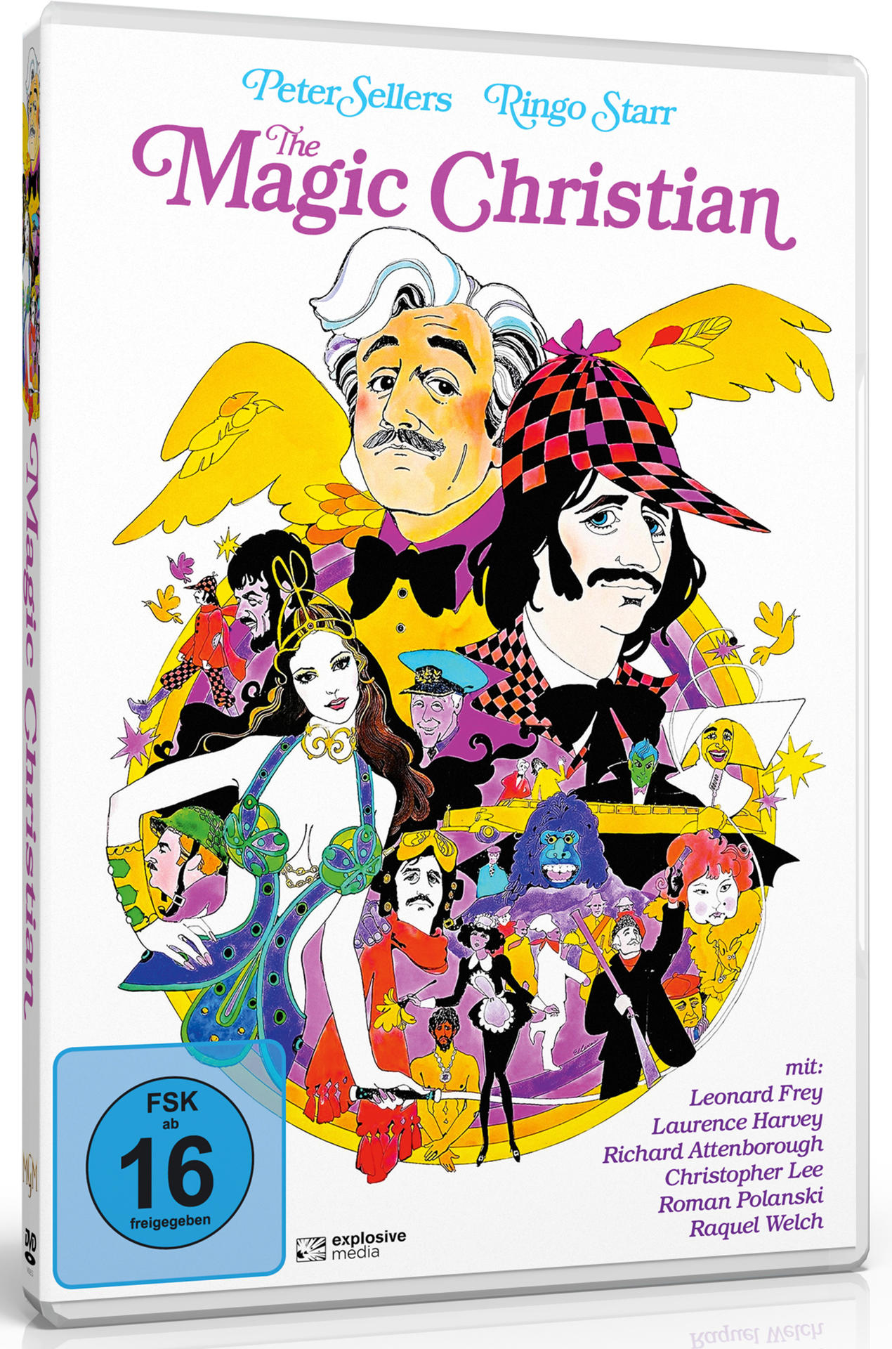 DVD-Cover für 'The Magic Christian' mit Peter Sellers und Ringo Starr.