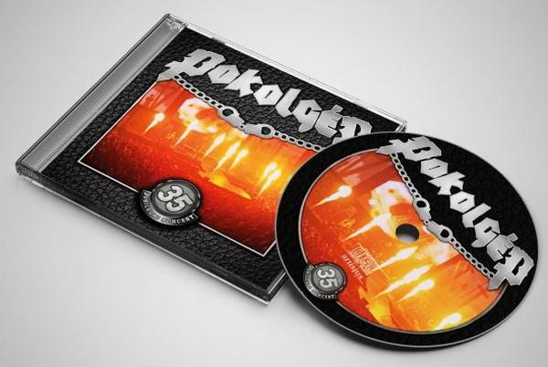 Egy CD tok és egy lemez. A borító lángok és egy lánc grafikáját mutatja. A lemez hasonló kialakítású.