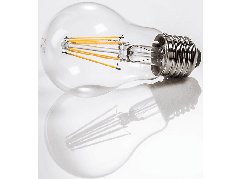 Xavax LED-Filament, E27, 806lm ersetzt 60W, Glühlampe, Warmweiß, klar, dimmbar; LED-Lampe — Foto 2 von 2