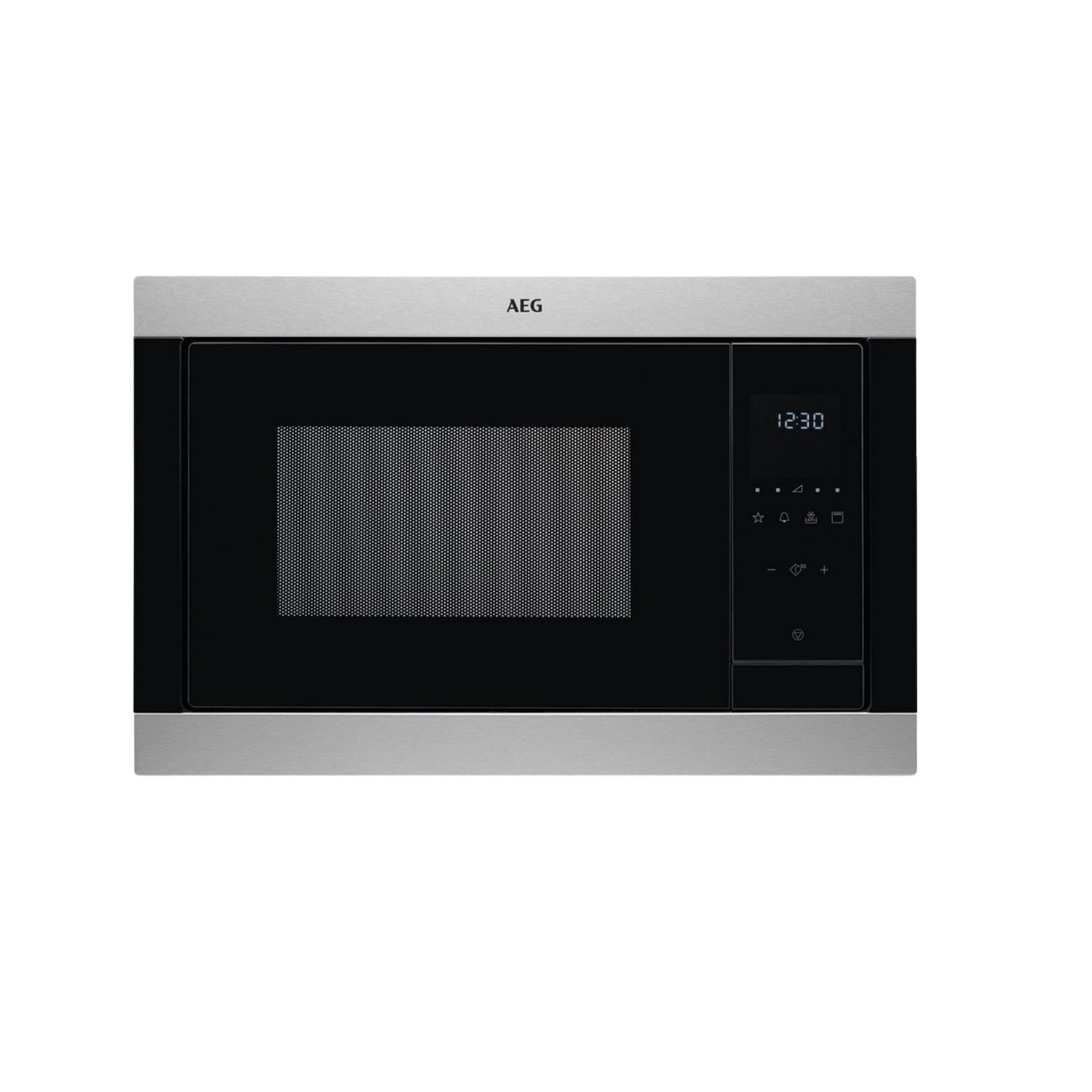 Microondas integrable - AEG MSB2547D-M, Grill, 900 W, Acero inoxidable, 8 niveles, 23 l, Negro/Inox