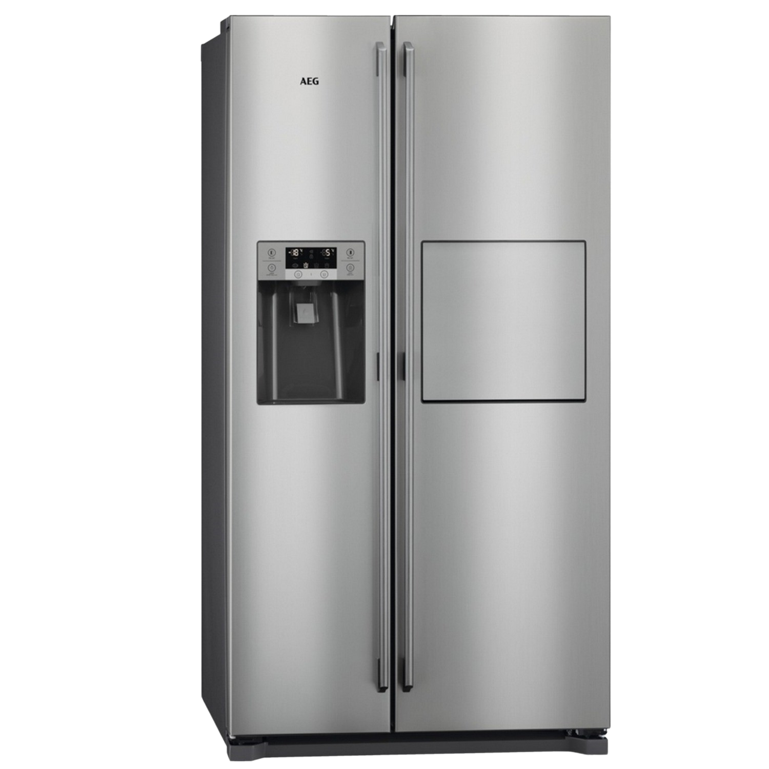 Frigorífico americano - AEG, RMB86111NX, Side by side, 527 l, 179 l, 348 l, Independiente, 44 dB,  Gris