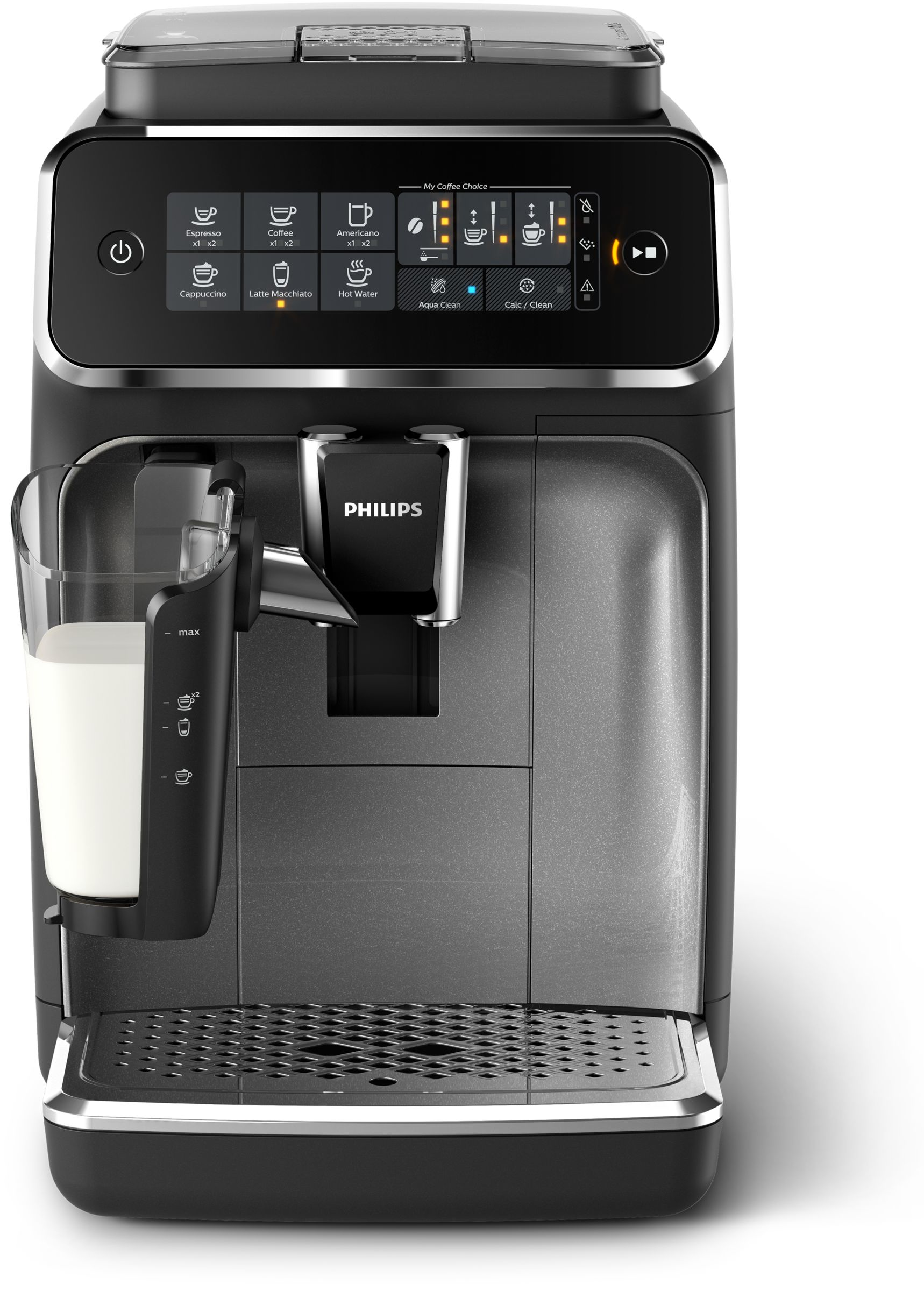PHILIPS  Machine expresso LatteGo Series 3200 (EP3246/70) - Machine expresso full automatique - Nombre max. de tasses: 12 - Noir