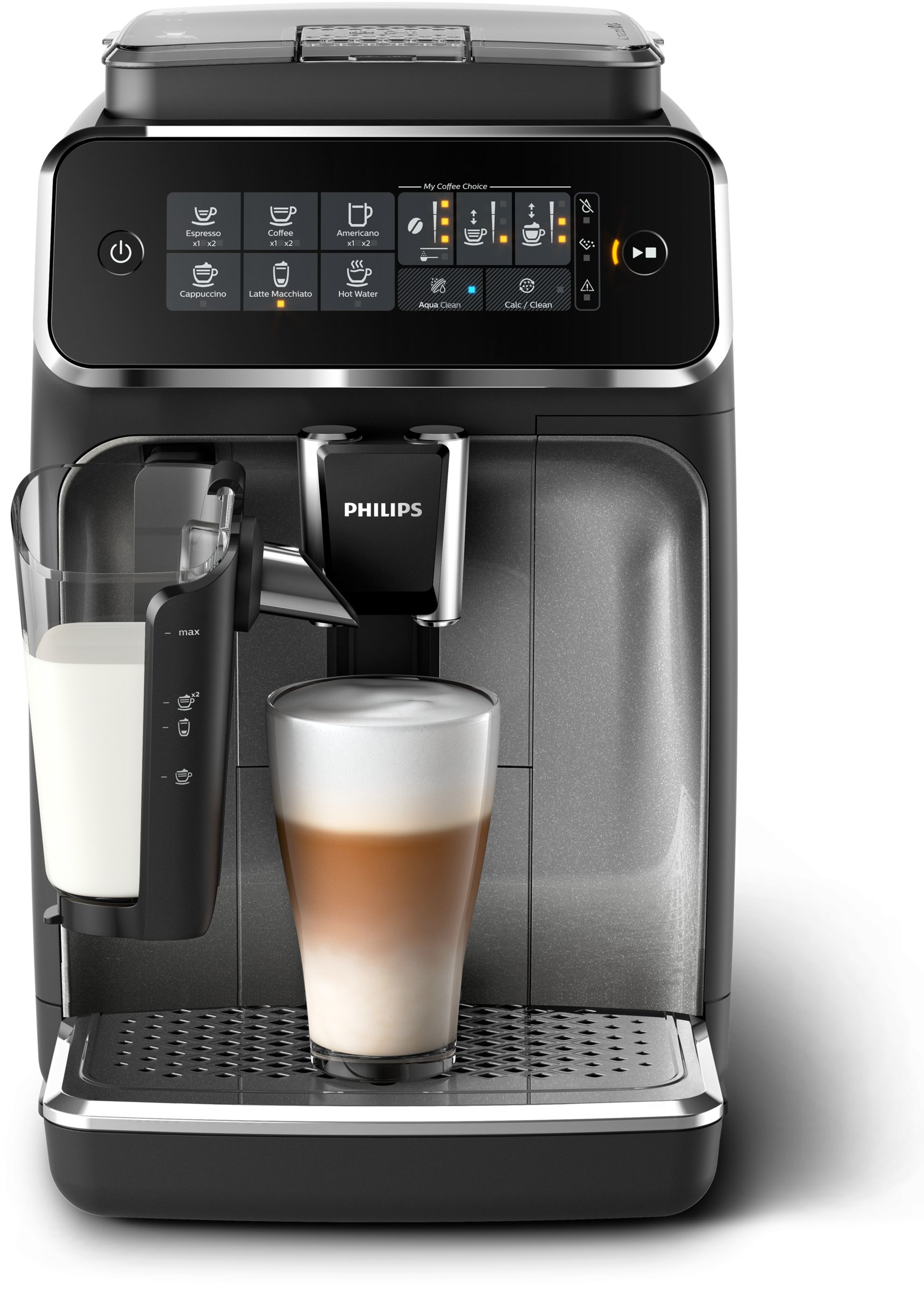 PHILIPS  Machine expresso LatteGo Series 3200 (EP3246/70) - Machine expresso full automatique - Nombre max. de tasses: 12 - Noir