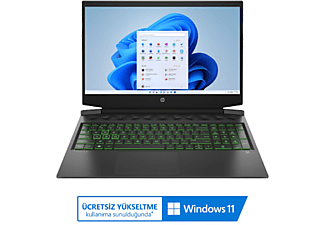 HP 3Y637EA Pavilion Gaming/Core i7-10870H/16GB RAM/512GB SSD/GTX1660TI 6GB/16.1" FHD /Win10H Laptop Gölge Siyahı